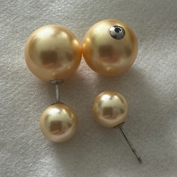 Elegant 925 silver Gold Pearl Earrings, necklacec and pendant - Picture 5 of 12